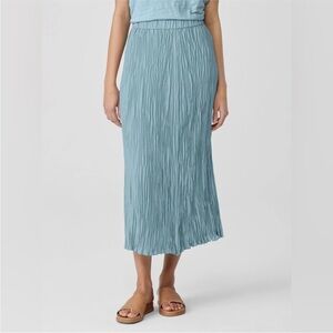 NWT Eileen Fisher Crushed Silk Maxi Skirt